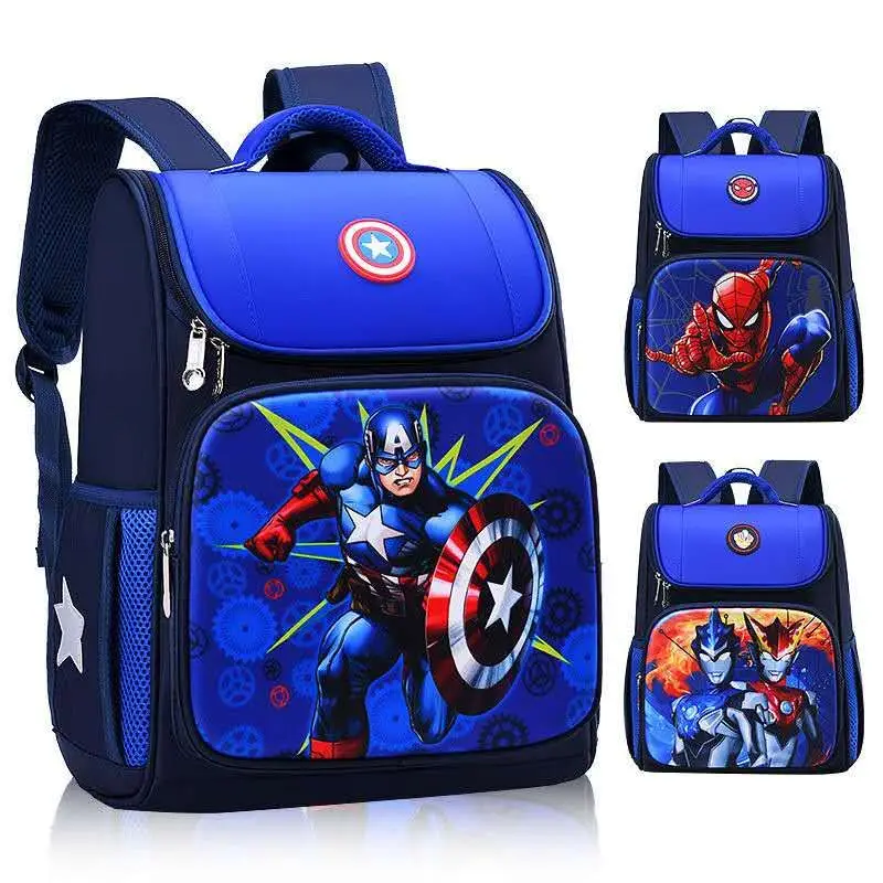 

New Cartoon Backpack Space Schoolbag For Boys And Pupils Child Spiderman Book Bag Waterproof Kids Shoulder Bag Satchel Knapsack, Customized color
