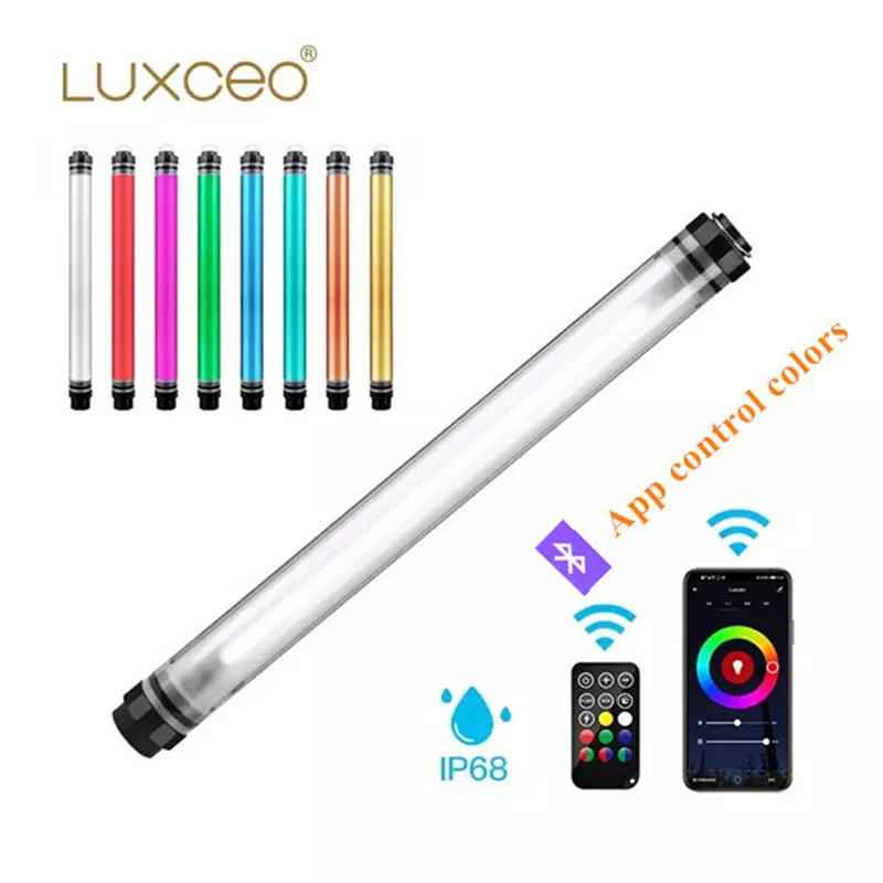 

Waterproof IP68 Tube led photography light LUXCEO P7RGB Pro 1000lm ice foto light APP Control Full Colors for studio lighting