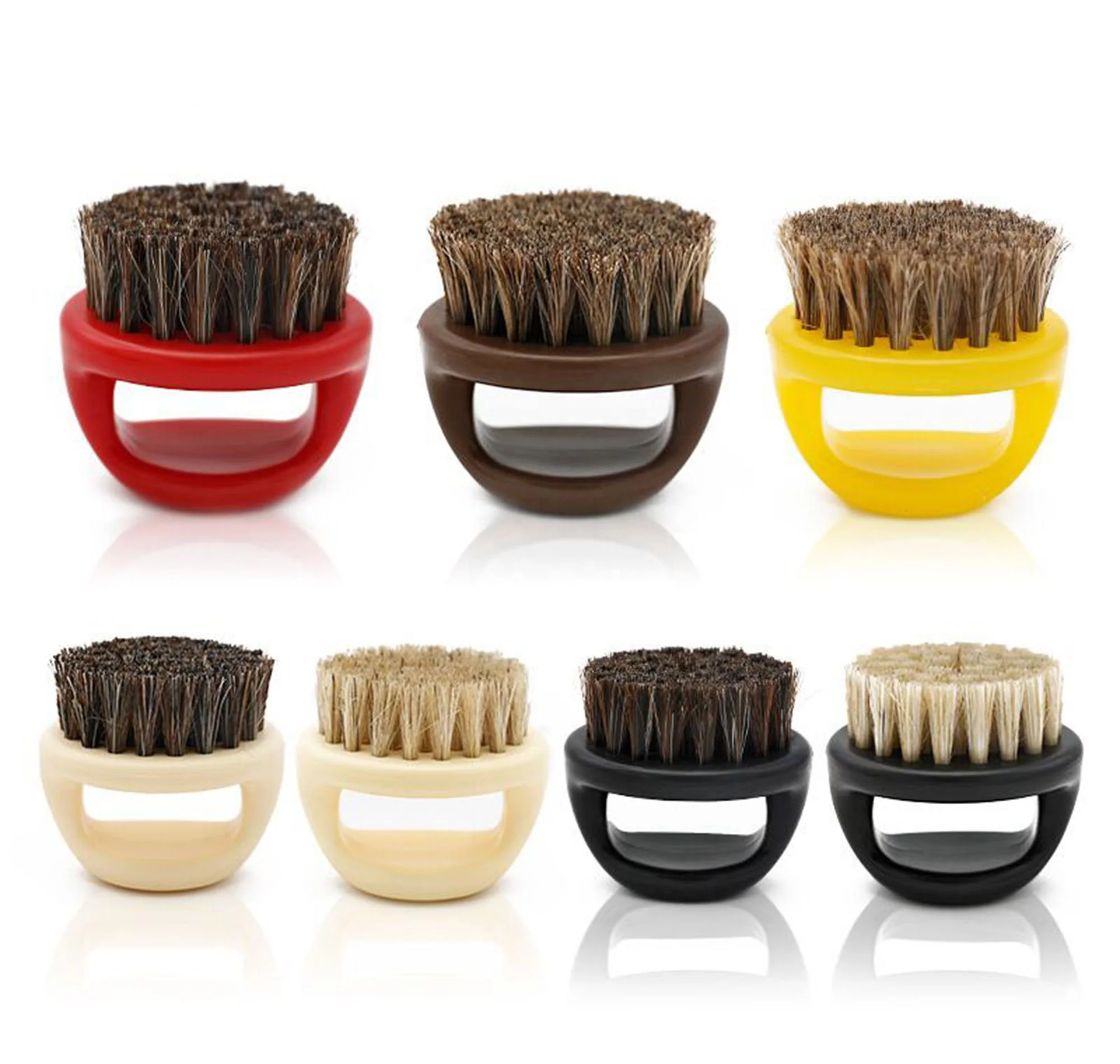 

Cheap Price colorful Small Finger Fade Brush Boar Beard Brush, Black,yellow, beige, yellow, brown