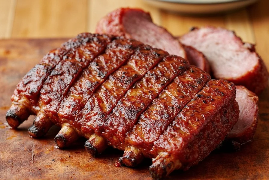 Beef flanken ribs on a grill