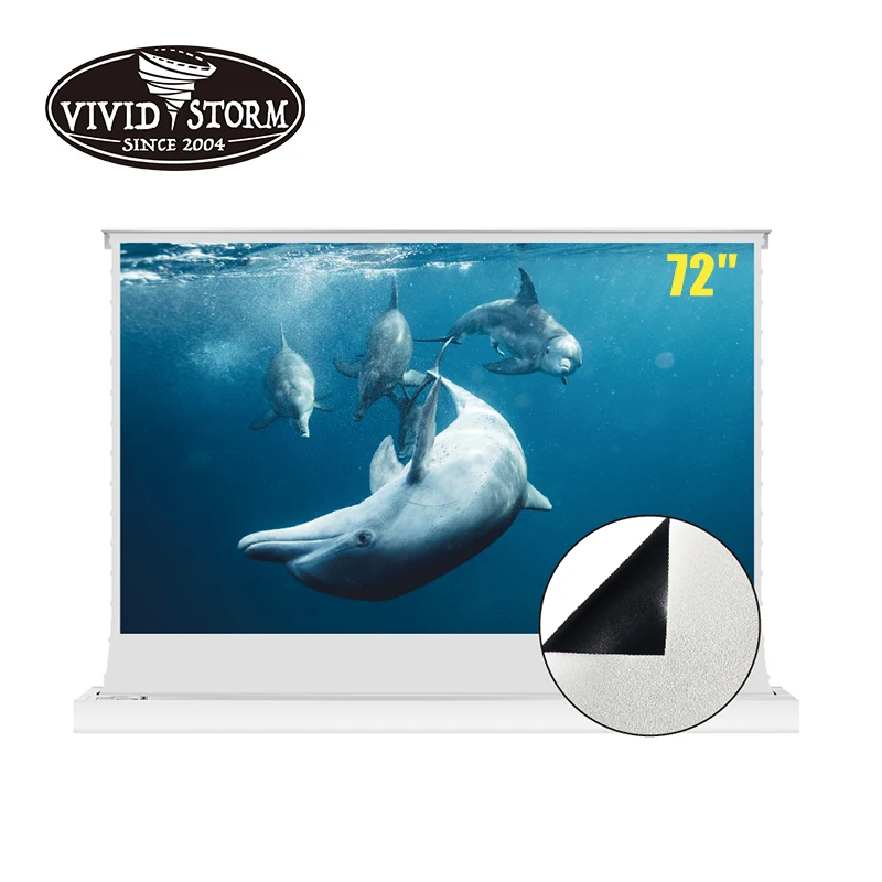 

VIVIDSTORM 72 Inch S Electric Foldable Pop-up Projection Screen with White cinema screen material for home cinema system