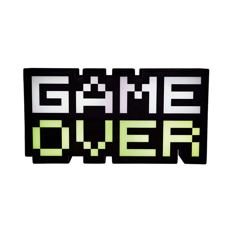 

Game Over 8 Bit Light Retro Gaming Mood Lamp Color Phasing/Music Reactive