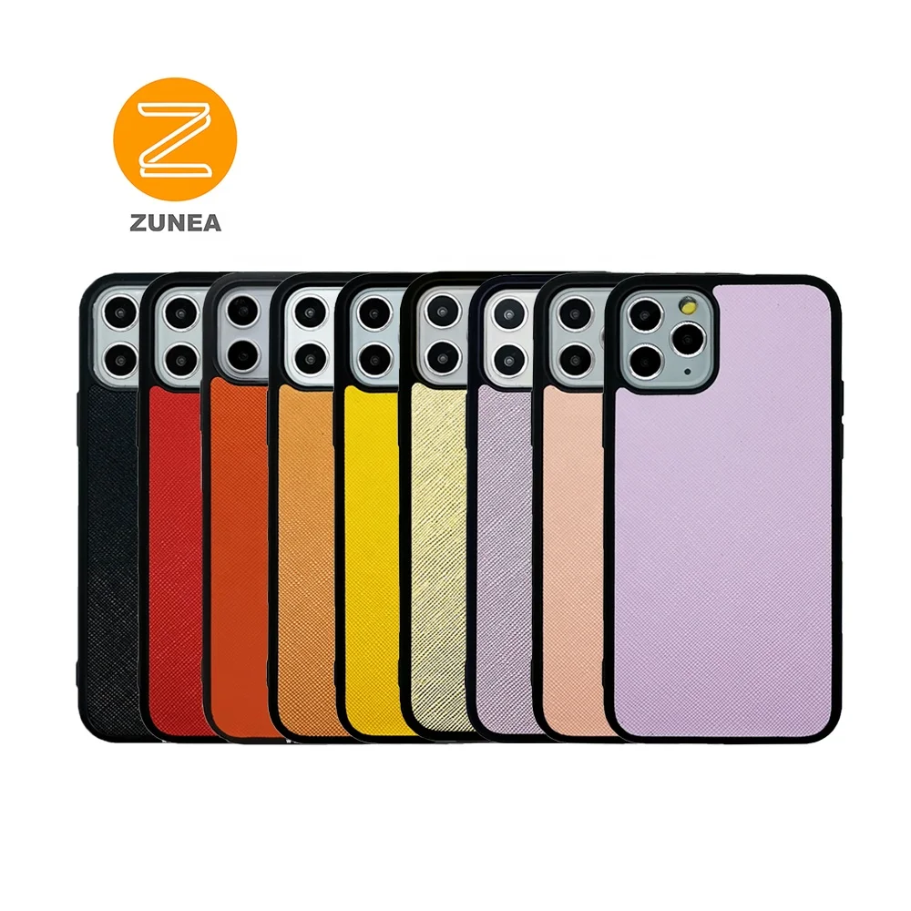 

PU Colorful Saffiano Leather Mobile Phone Case Cover Piel Fundas Custom Logo in Stock for iPhone 12 Pro