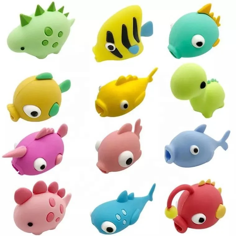 

Factory Price Mobile Phones Accessory Cute Cartoon USB Cable Protection Cover Animal Cable Bite Protector, Customized