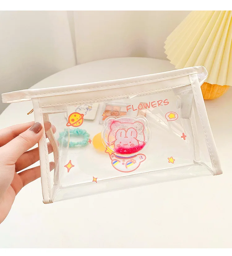 

Cartoon wash bag transparent case waterproof cosmetic makeup bag for women, Picture