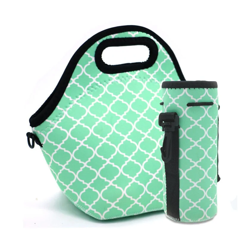 

Neoprene Waterproof Several Colors Promotional Insulated Lunch Cooler with Can Cooler Drink Holder Tote Bag, Customized color