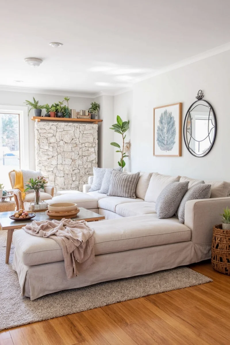 Mini lounge corner for kids with small bean bags and rugs