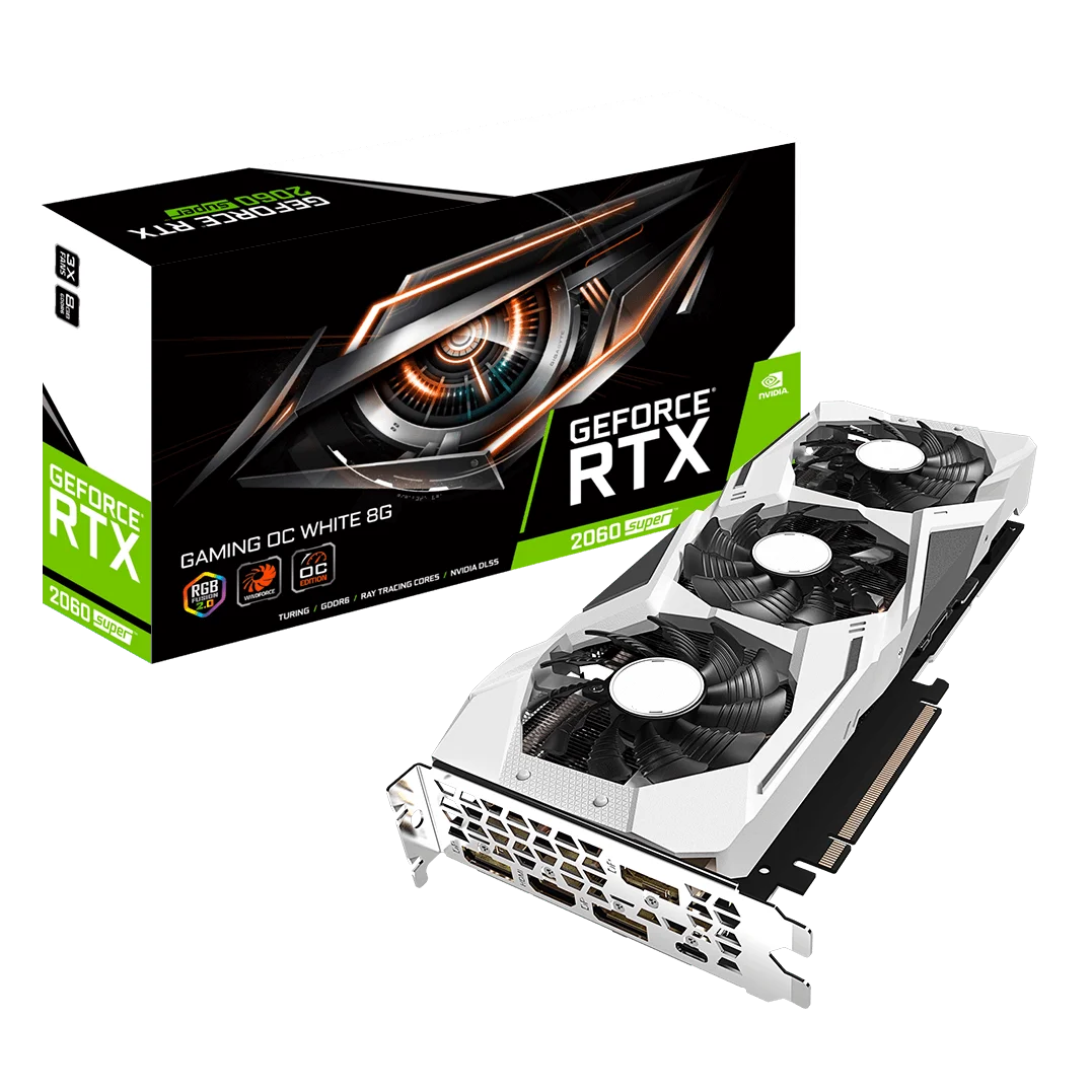 

S19j 100 104 2060s RTX 2060 SUPER GAMING OC WHITE 8G gaming graphics card oc GPU Desktop gamer graphics card