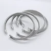 Cheap Stainless Steel Jewelry 6Mm Thin Wire Braided Herringbone Cuff Bracelet Stainless Steel Bangle
