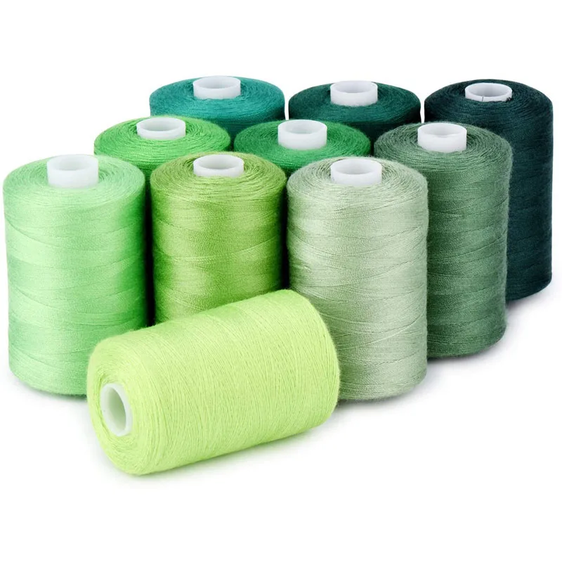 

Green Twisted Polyester Thread Sewing High Tenacity Thread Sewing Polyester Yarn, Customized