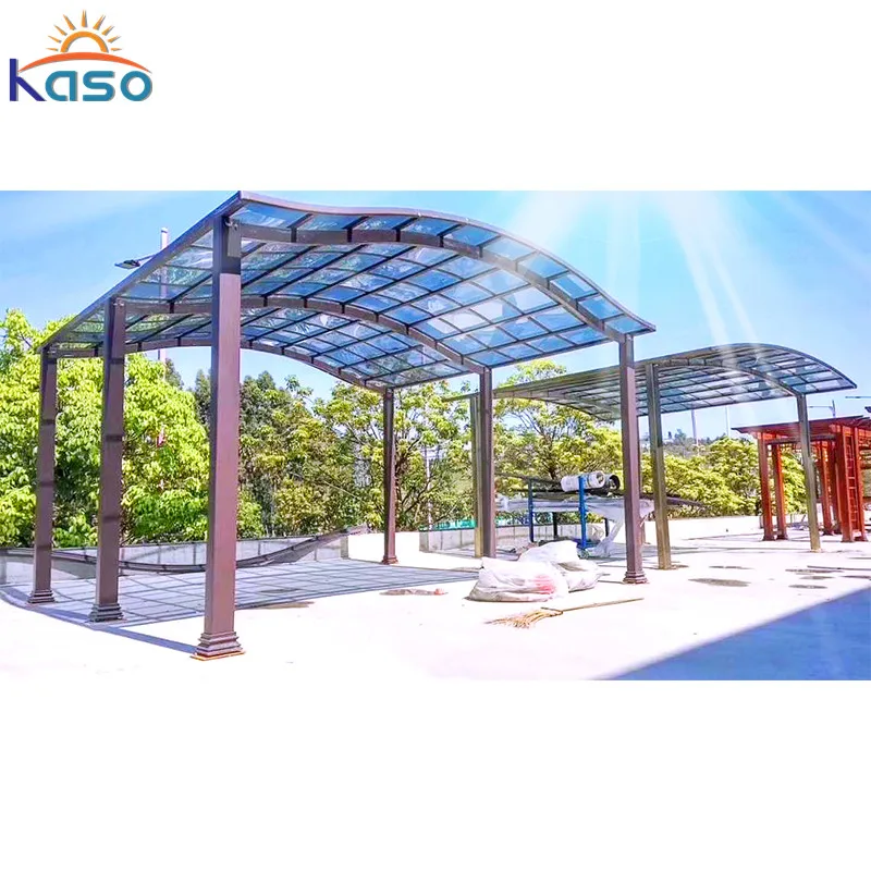 

Good Quality Aluminum Glass Shed Canopy Garage Carport With Solid Polycarbonate Roof