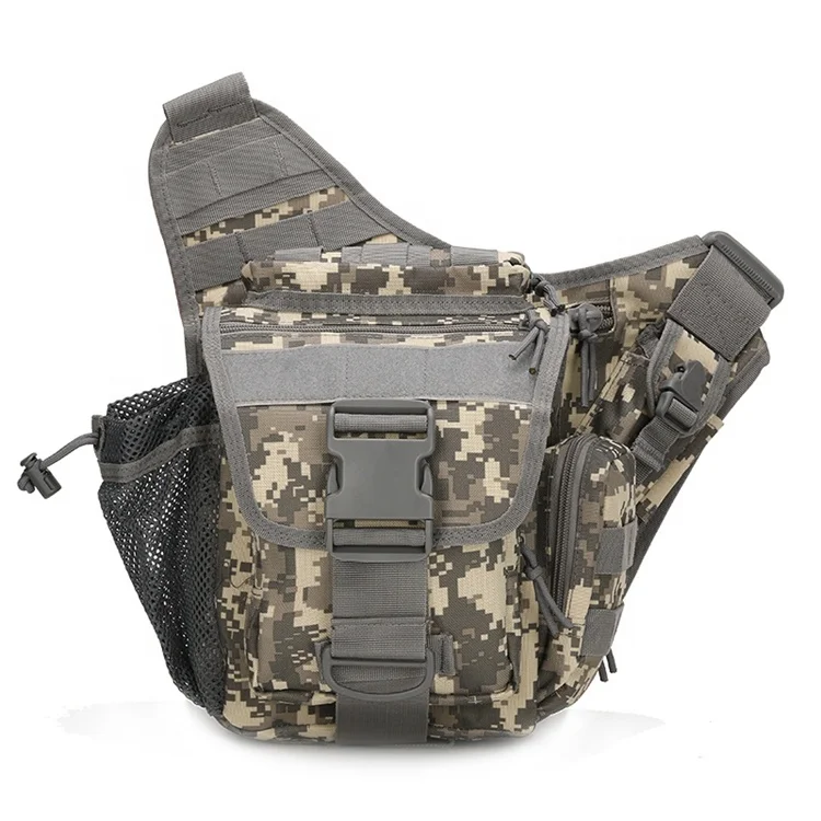 

800D Oxford Fabric Tactical Messenger Bag Military Shoulder Bag Camping Travel Hiking Trekking Waist Bag, Black, mud, army green
