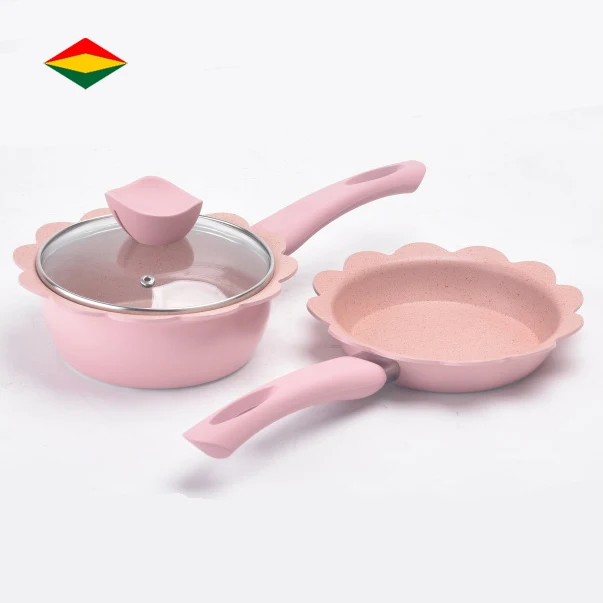 

Baby saucepan food supplement pot non-stick pot multi-function cooking and stewing instant noodle soup milk pot cookware sets, Pink