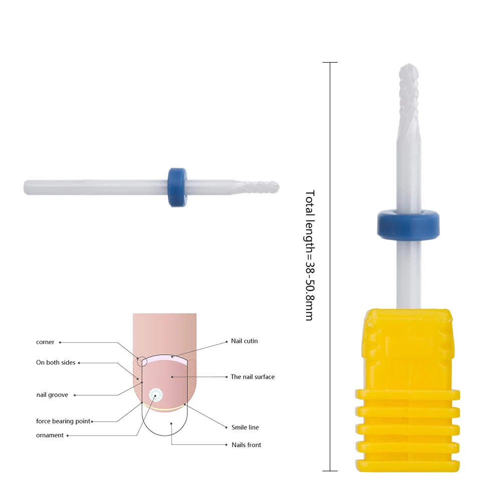 

Good Quality Professional Trimming Foot Calluses Concealed Hinge Electric Nail File Drill Bit 3/32'', White pink yellow black blue