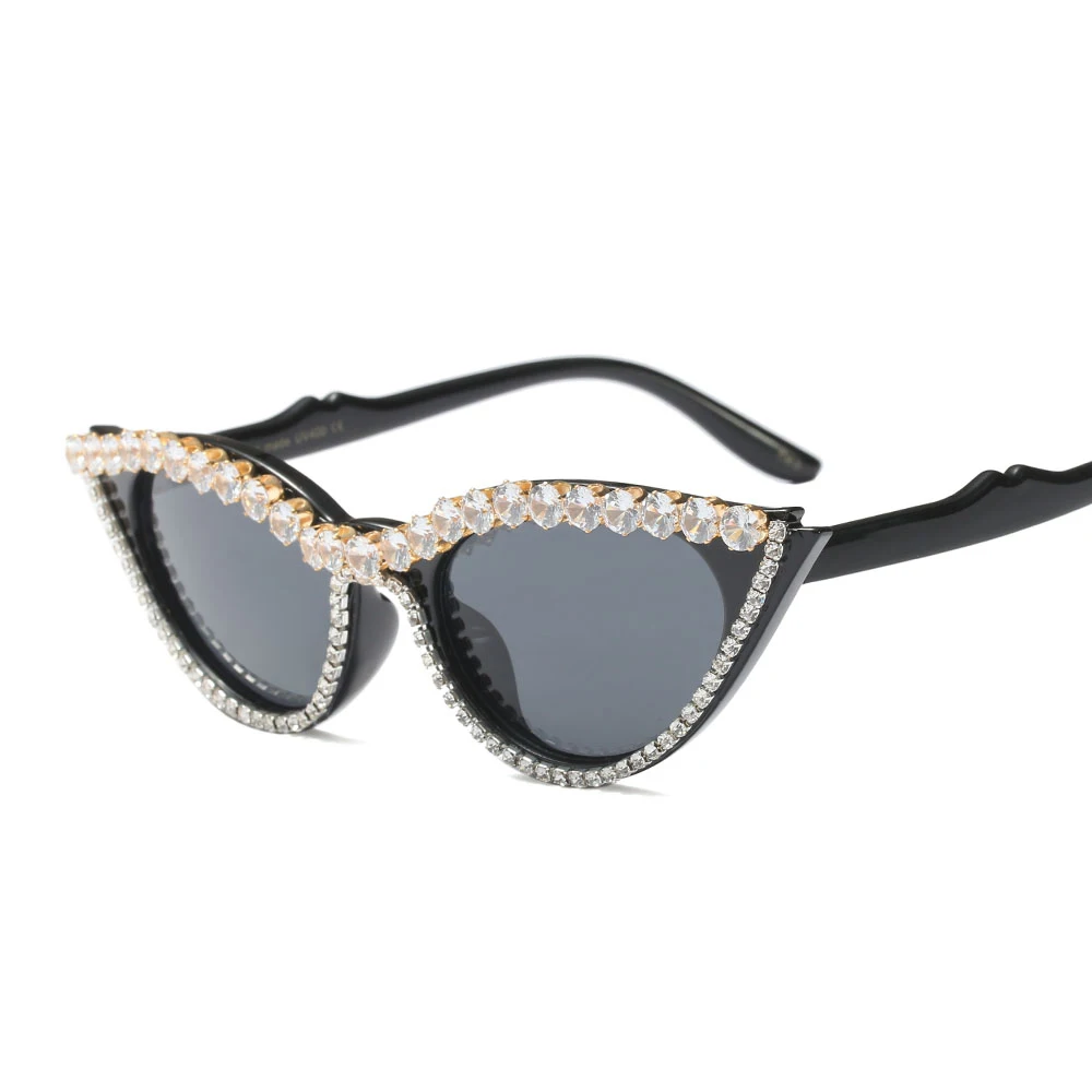 

SHINELOT A92133 Fashion Diamond Glitter Sunglasses Luxury Rhinestone Women Glasses Wholesaler In China