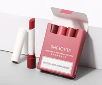 

4 color nude best matte cigarette lipstick gift set for women lip stick natural makeup lip gloss lip balm baton rouge waterproof