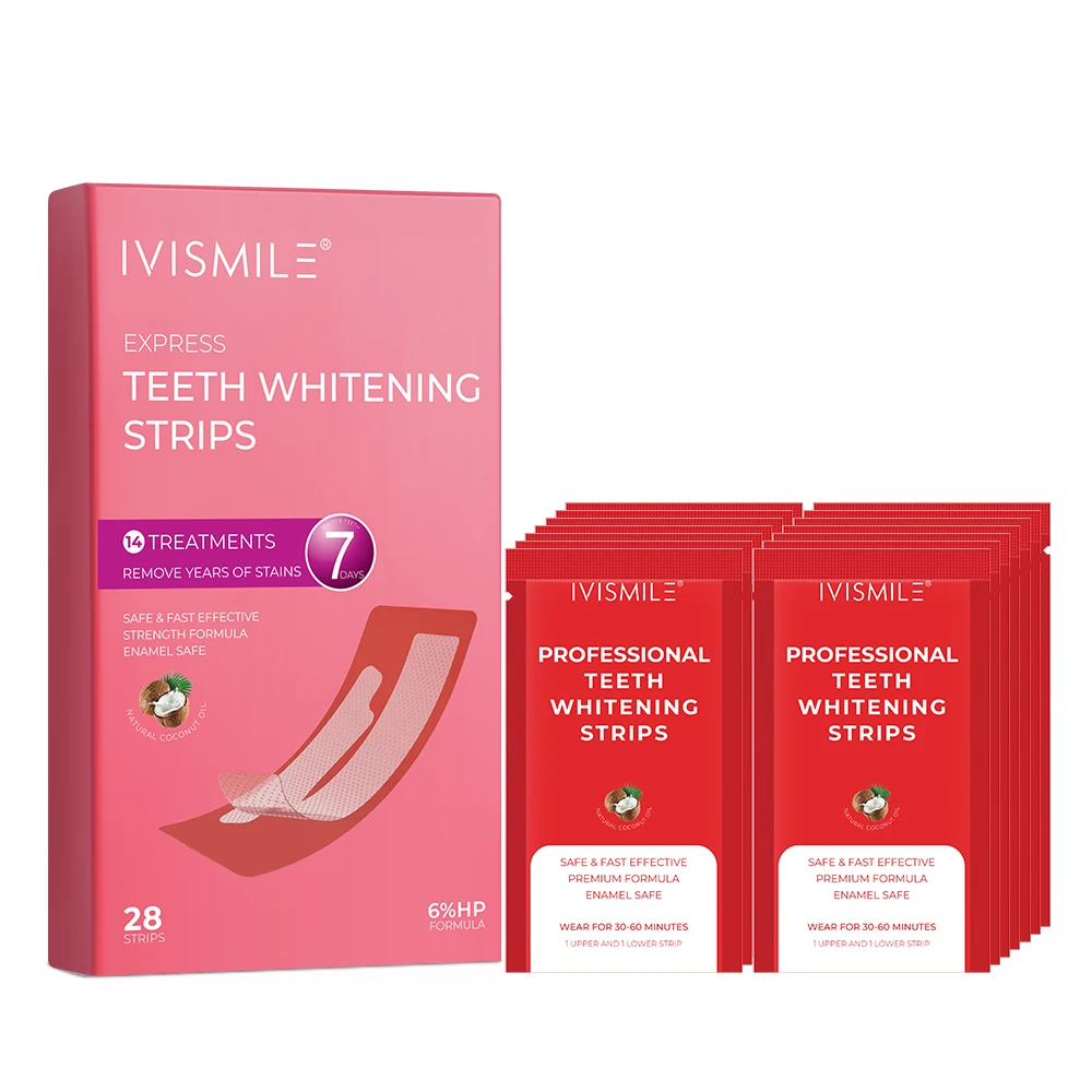 IVISMILE Free SamplesProfessional Wholesales Private Logo IVISMILE Teeth Whitening Tooth Strips