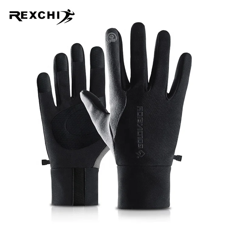 

REXCHI DB22 Winter cycling Outdoor Sport Waterproof Touch Screen Thickened Full Finger Gloves Warm Gloves for Man, Has 3 color