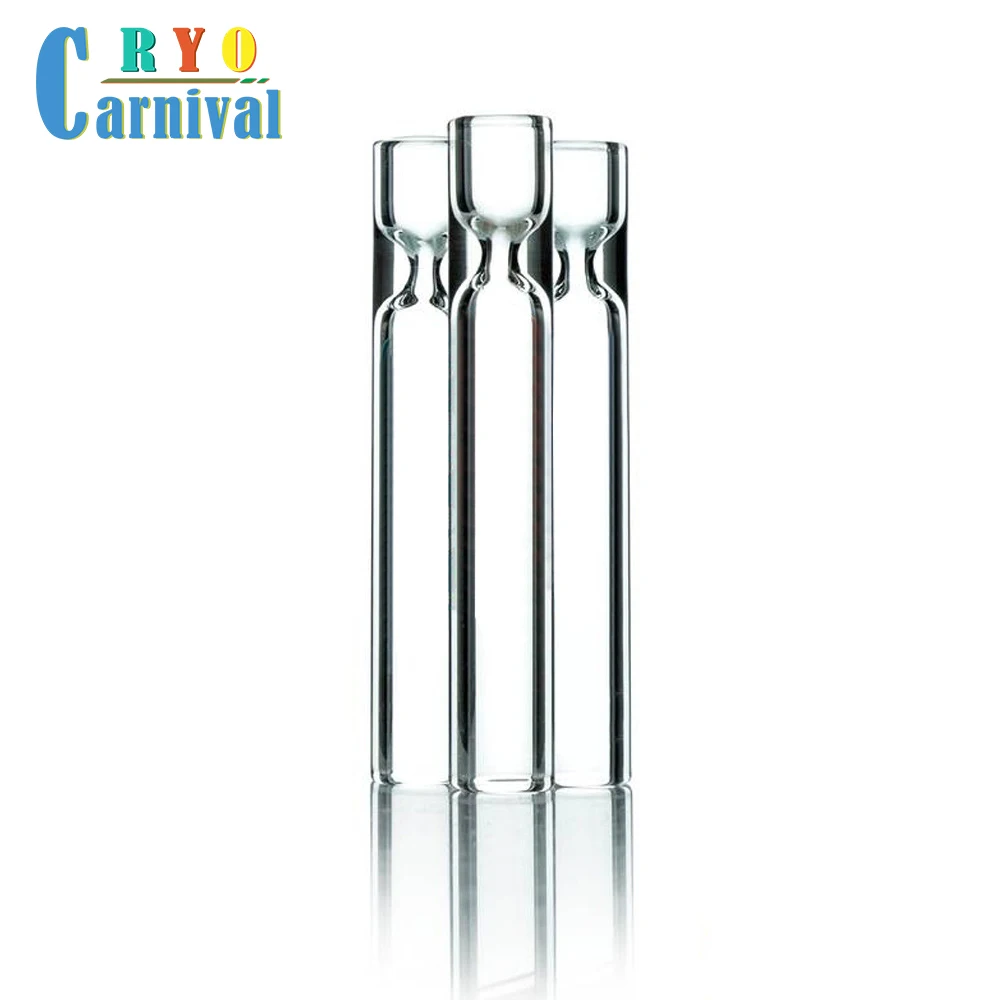 

8cm/3.15inches Glass cigarette bat One Hitter Pipe Clear Glass tube for smoking tobacco hand pipes Hookah accessories