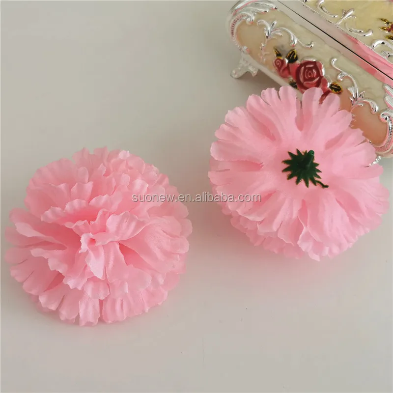 Wholesale Artificial Carnation Flower Heads Silk Flower Head Carnation For Wedding Decoration