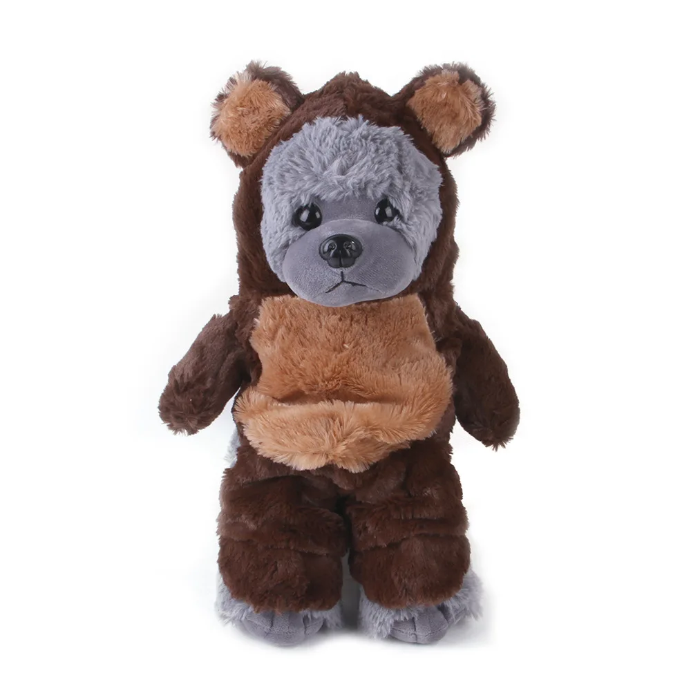 

Wholesale Winter Pet Apparel Dog Clothes Warm Coral Fleece Bear Standing Outfit Hoodies Dog Sweatshirt, As picture