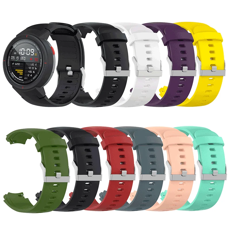 

Qiman For Huami Amazfit Verge Watch Bands, Soft Silicone Sport Bracelet Replacement Band Strap for Huami Amazfit Verge Lite