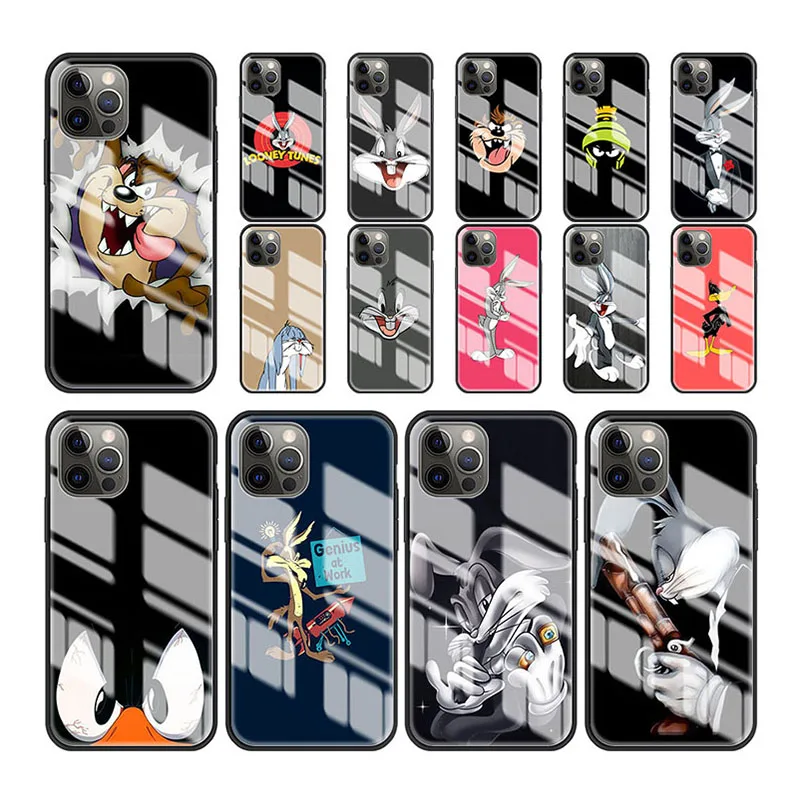 

Customized Anime One Piece Manga Glass Phone Case for iPhone 12 11 7 8 X XR UV Printing Hard Back Cover, Black