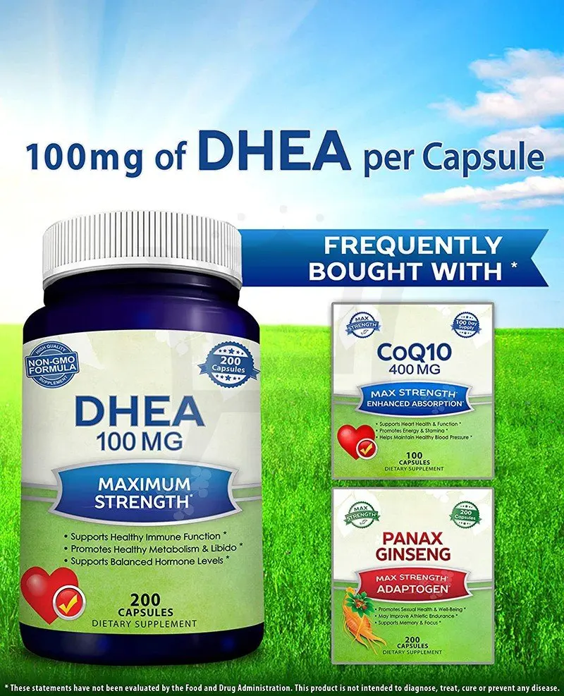 Pure Dhea 100mg To Promote Balanced Hormone Levels For Women & Men