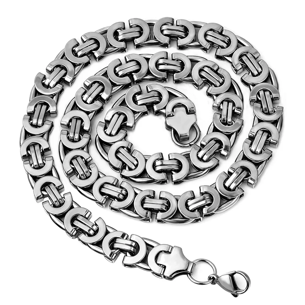 

Scorpio Nefertiti Dog Big Twist Cuban Link Layered Titanium Stainless Steel Jewelry For Hip Hop Chunky Punk Men Chains Necklace