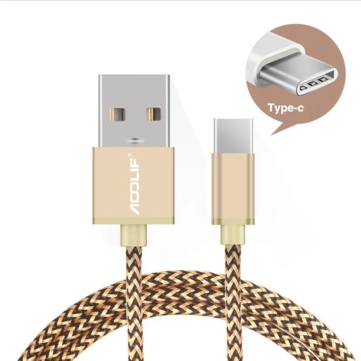 

Amazon hot selling oem type c charger data cable mobile phone usb c cable, Silver/golden/pink