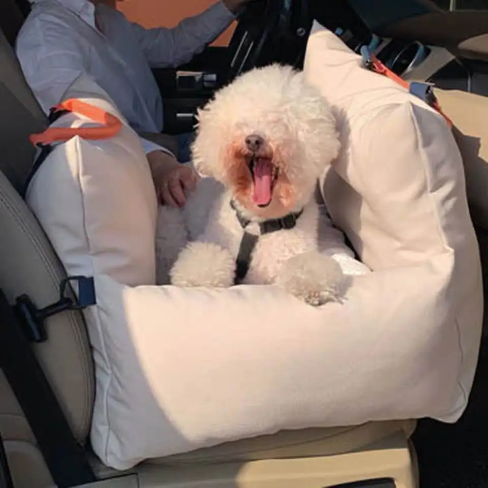 Multifunction Dog Car Seat Travel Dog Bed With Safe Belt And Dog Leash