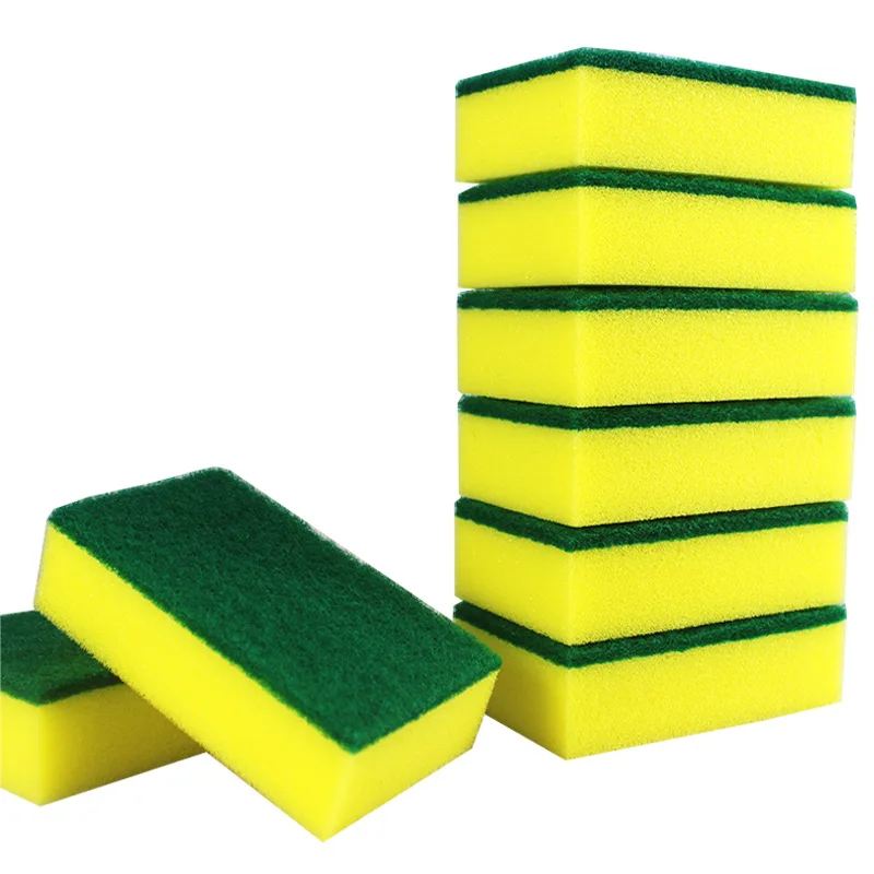 

Factory Direct sale Kitchen Dish Cleaning sponge Nylon Sponge Scourer, Green yellow or customized