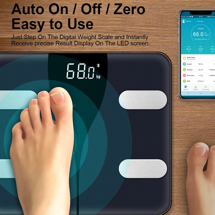 body composition scale with bluetooth bmr bmi scale weight loss Amazon hot sell scale