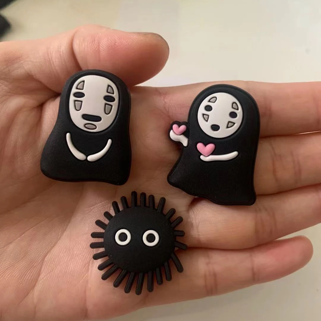 

Spirited away Anime No Face man shoe charms Slayer Demon PVC shoe charms hot sales amazon styles wholesale, As picture