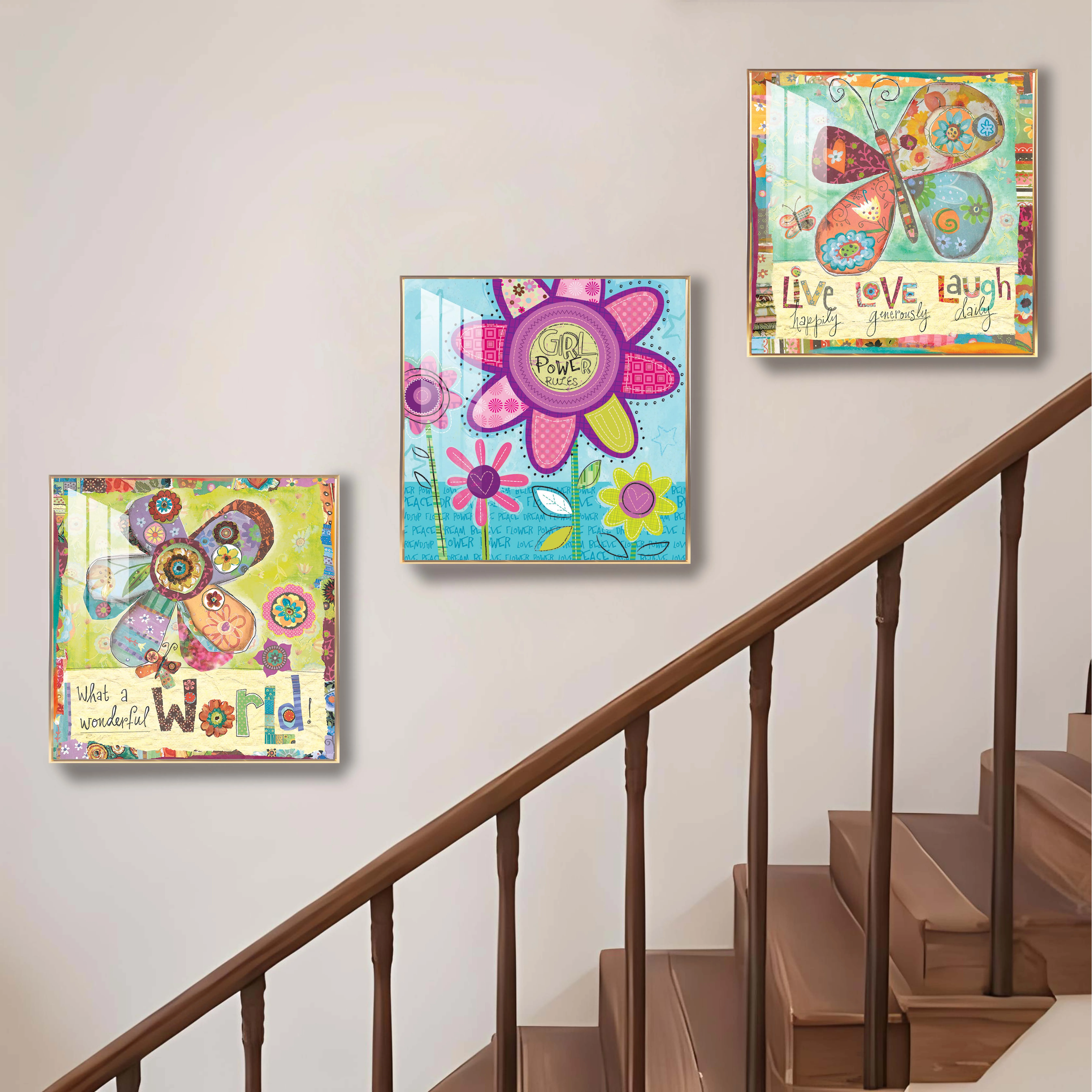 40cm-S3  New Decorative Painting  Wall Living Room Decorative Metal Wall Picture Frame Wall  Crystal Porcelain Painting