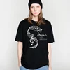 Music Is The Medicine Of The Mind Tee Shirt Women T Shirt Musical Note Print Cool Design Female Tshirt O Neck Short Sleeve