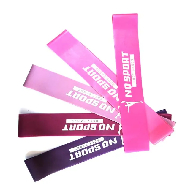 

Fitness Strength Yoga Power Exercise Latex Mini Band Loop Strong Stretching Custom Printed Resistance Bands, Panton color customized