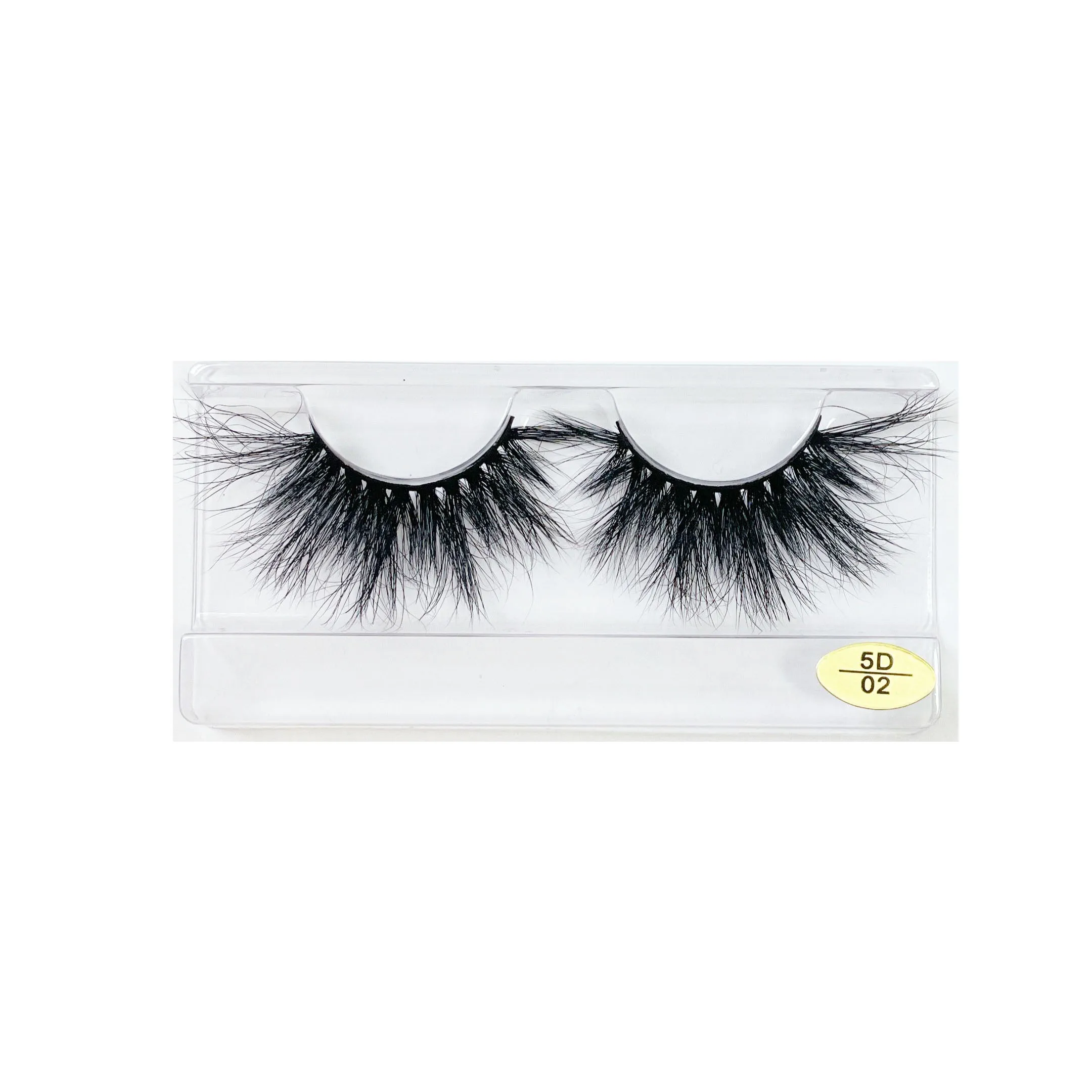 

Hot sale super long 25mm lashes 100% real mink 5D eyelashes, Black color