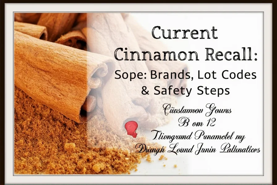 Step-by-step visual guide showing how to check cinnamon product labels for recall information