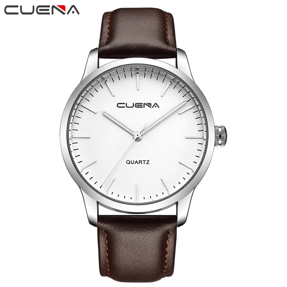 

China Factory CUENA Mens Men Quartz Watch Top Brand Luxury Fashion Casual Sports Business Antique Watch Oem Your Logo, 3 colors