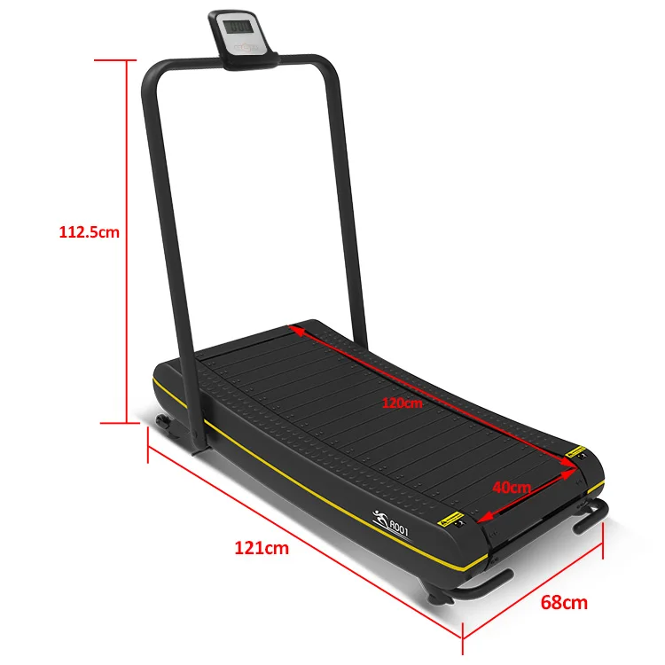 

mini treadmill foldable manual self-powered home use curved cheapest treadmill without motor, Black/optional