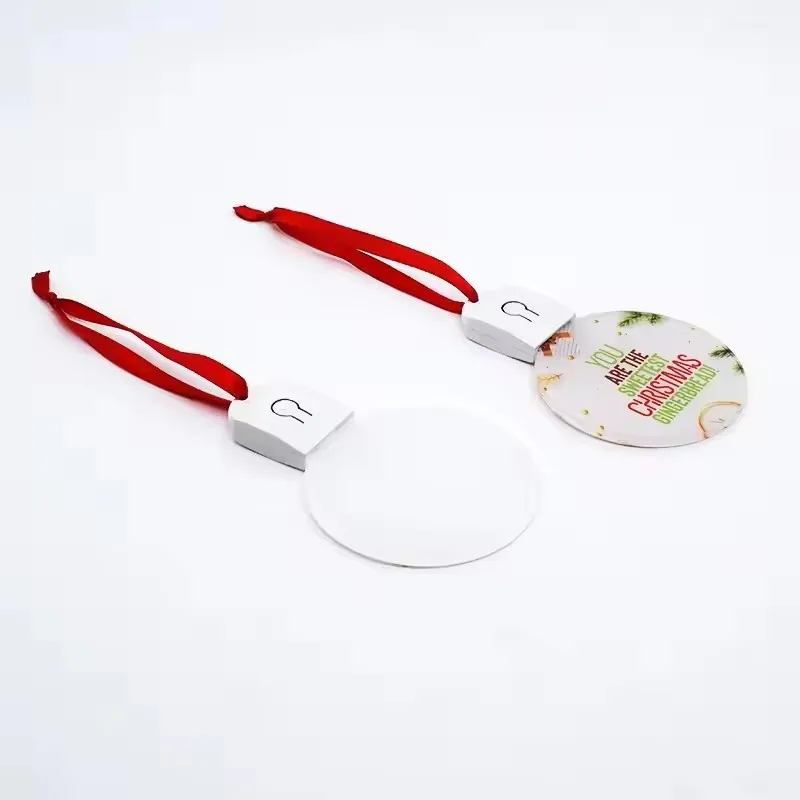 Personalized Acrylic Christmas Tree Ornaments with RGB LED Light Blanks Sublimation Christmas Ornaments