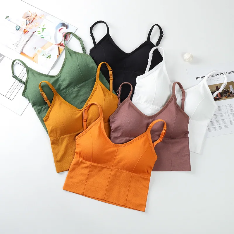 

women running yoga sport tops high-support seamless padded sport bra top fitness, You can mix different colors