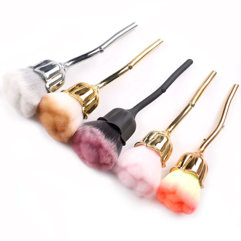 

TSZS 2020 wholesale New nail art tool brush Beauty new produce cleaning dust Rose Flower nail brush, As picture