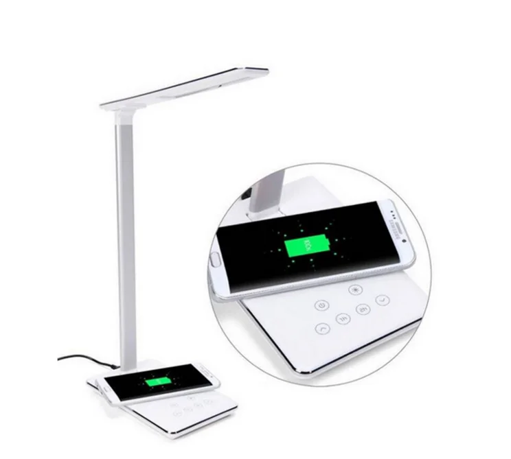 Ruibeite Wholesales LED Desk Lamp Qi Wireless phone Charger With USB and timer off