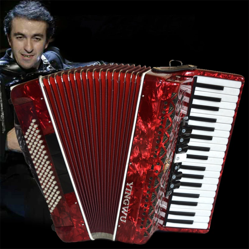 

YW871 Parrot 37Key 96Bass keyboard accordion,parrot accordion, Black, red,blue, others as requested