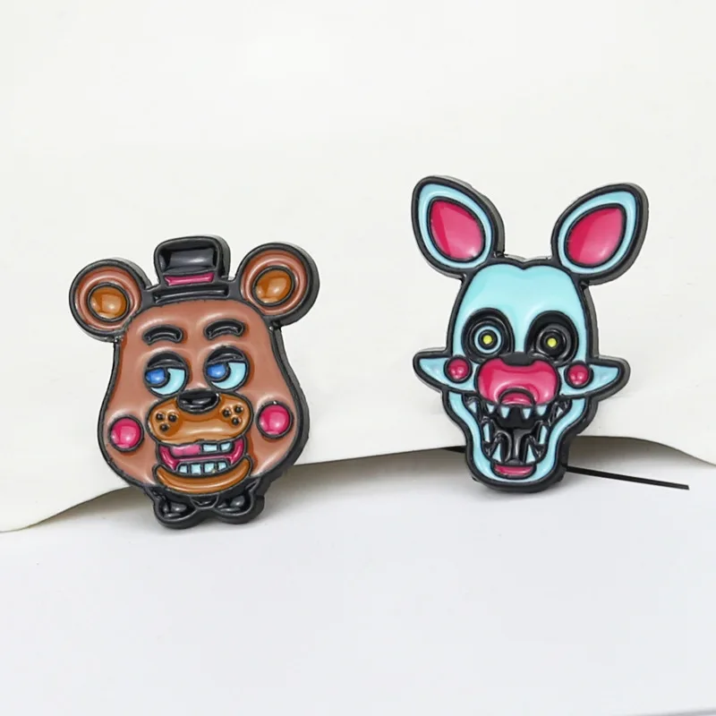 

Cross-border new product exaggerated animal collar pin brooch stock fashion cartoon alloy electroplating oil drop brooch