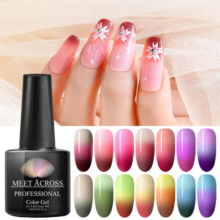 

Dropshipping Magic Good Quality Manufacturers Uk Usa Thermal Color Changing Mood Change Gel Nail Polish, 22 colors for chosen