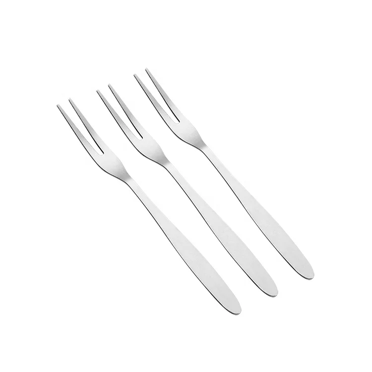 

Hot Selling Reusable Stainless Steel Dessert Fruit Fork Mini Cake Forks Sets