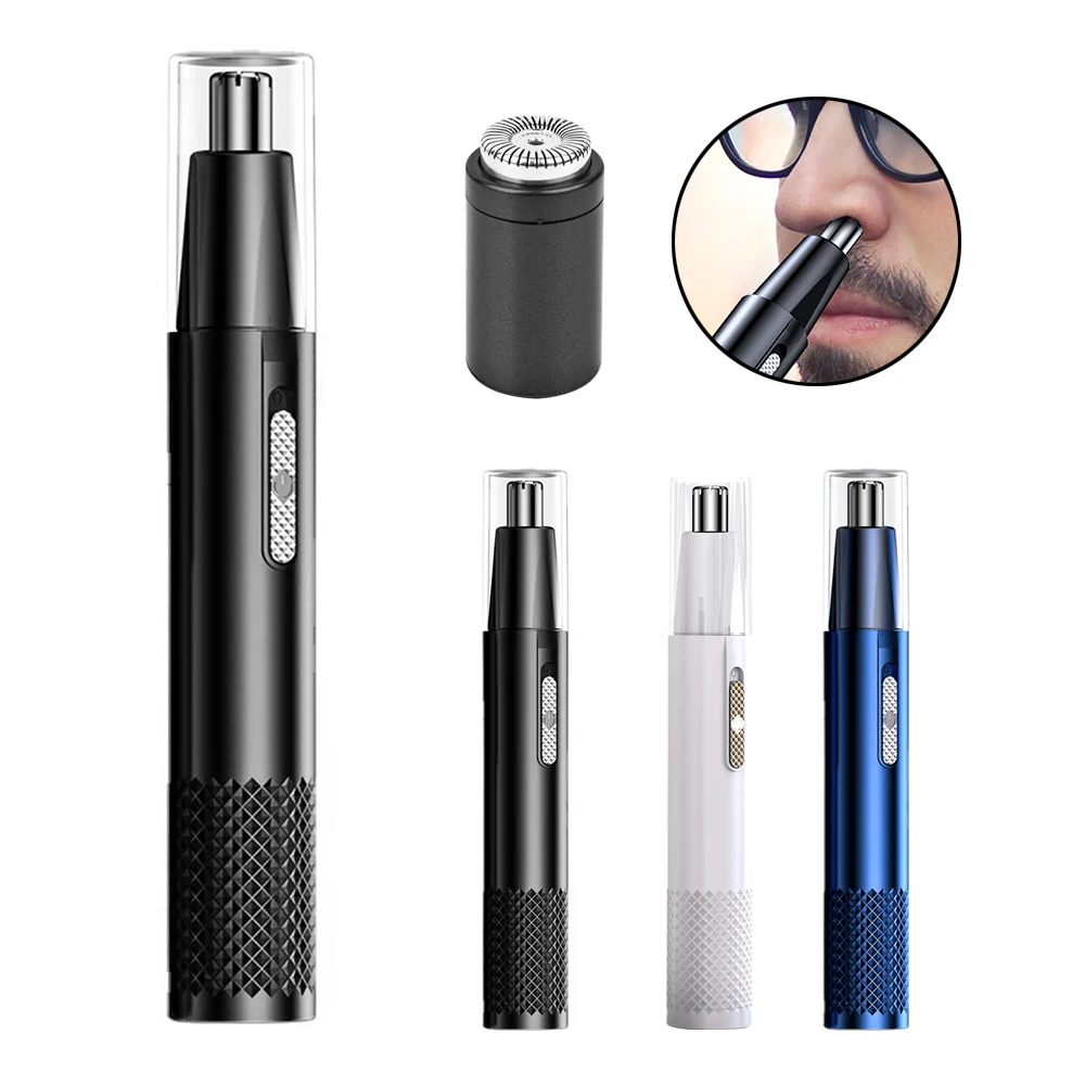 

Amazon Hot Selling Electric USB Eyebrow Beard Ear Nose Hair Remover Trimmer For Men Use